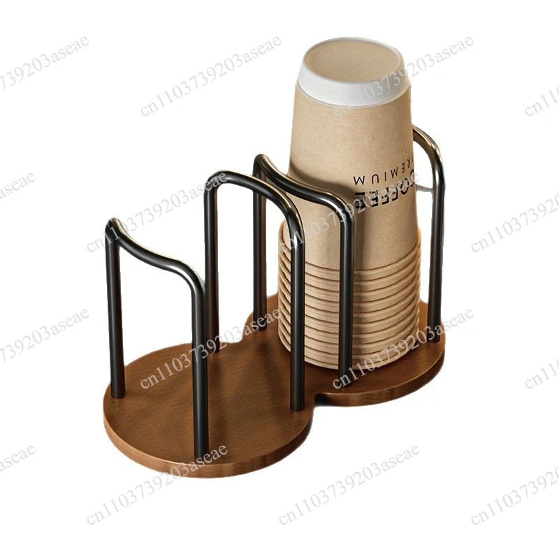 Wall-mounted disposable cup holder, storage cup picker, water dispenser, water cup holder, solid wood