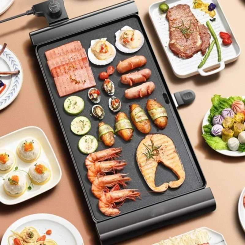 Electric grill, smokeless electric grill pan, Korean-style non-stick grill, barbecue rack, meat BBQ machine view 4