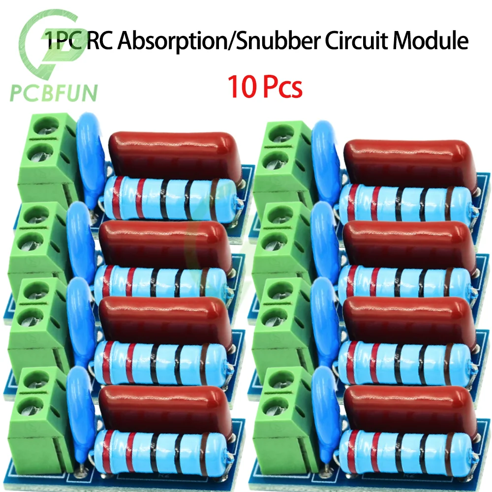 1-10P 1PC RC Absorption/Snubber Circuit Module Relay Contact Protection Resistance Surge RC Absorption Circuit Module