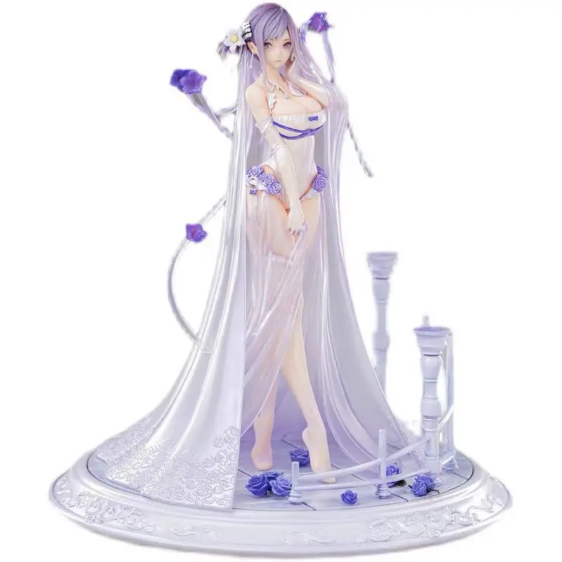 25.5CM Original Genuine Mobile Team 1/7 Denisa Flower Marry PVC Anime Figure Statue Can Be Gifts For Boys And Girls