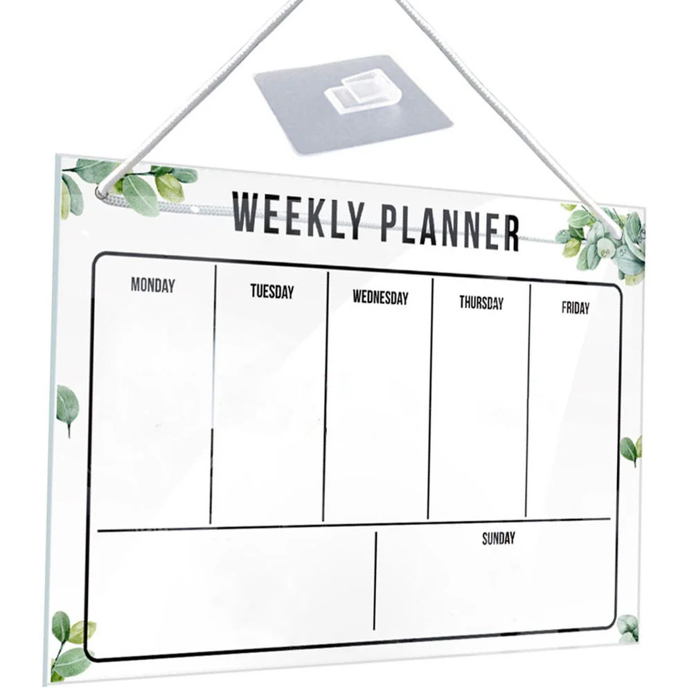 Schedules Erasable Memo Board Student Refrigerator Calendar Acrylic Personal Planning Transparent