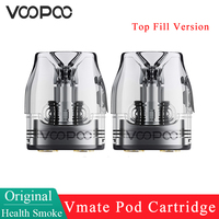 2pcs/lot Original VOOPOO Vmate V2 Pod Cartridge Top Fill Version 3ml Pod 0.7ohm For Vmate Max / Vmate Pro / V.THRU Pro Vape Kit