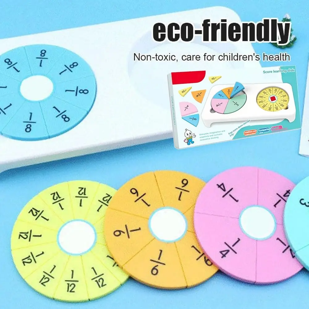 

Intelligence Development Fraction Learning Disc Educational Fraction Learning Tool Fraction Manipulatives Math Games