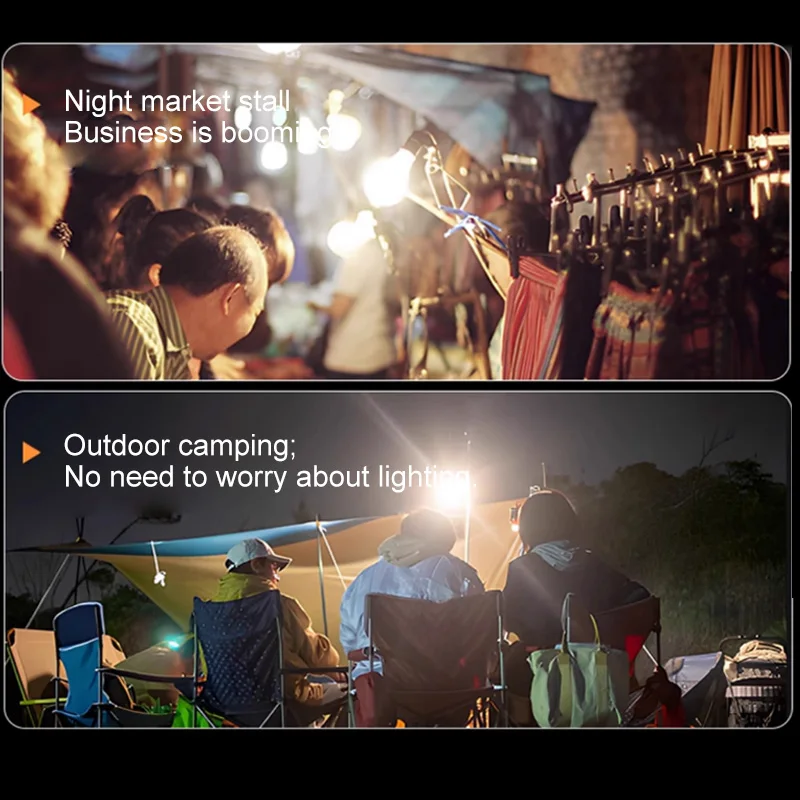 خطاف تكوين المصباح المحمول للتخييم في الهواء الطلق LED يعمل بالطاقة الشمسية يدعم شحن TYPE-C. #5