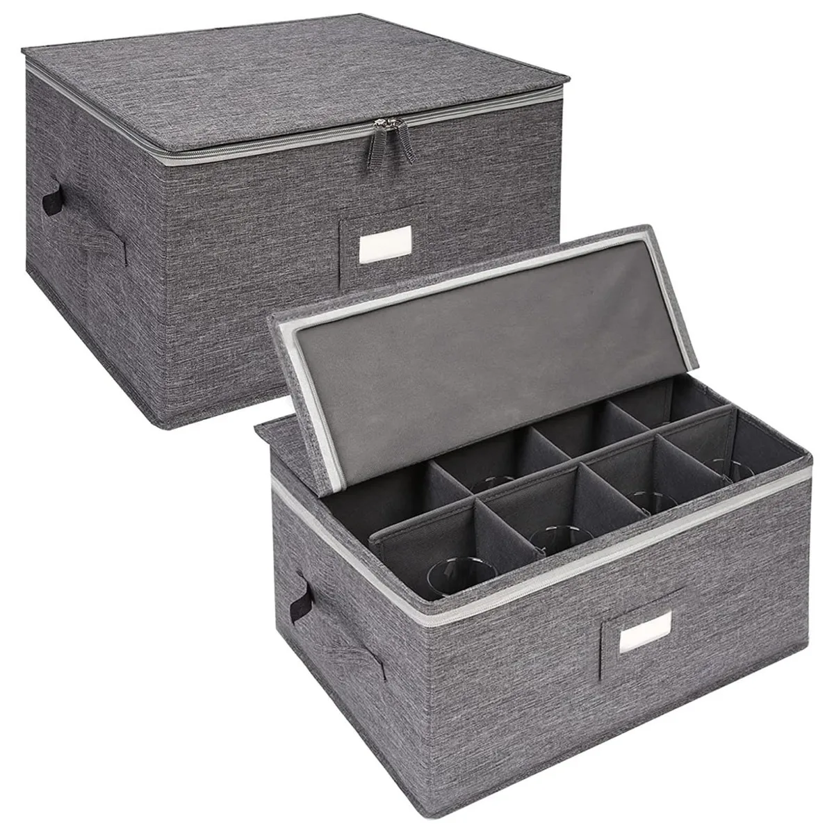 Wine Glass Storage Box Organizer Hard Shell Foldable Divider Case Kitchen Organization Space Saving Home Storage Solution