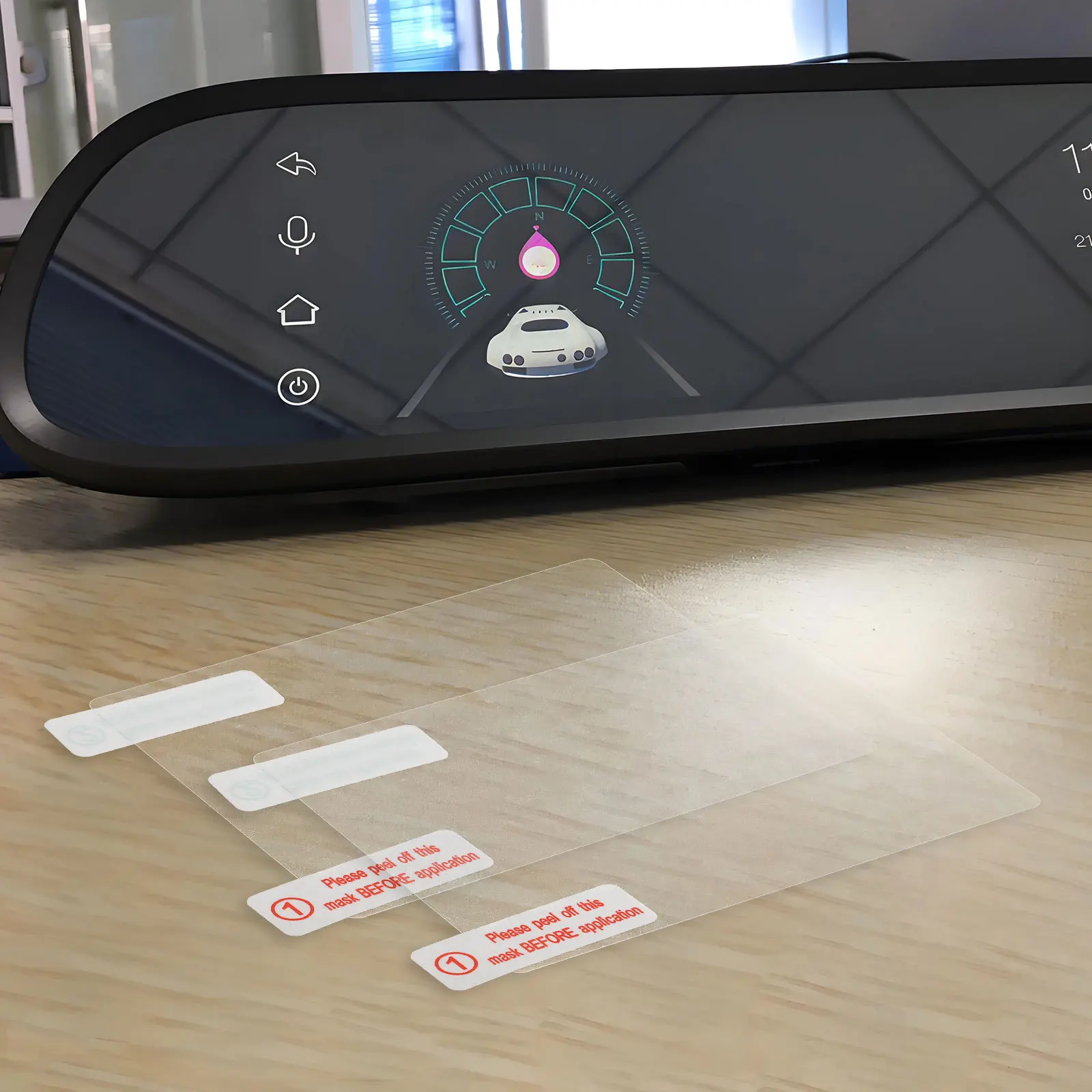 

50Pcs Windshield Static Cling Sticker 80mmx60mm - Electrostatic Dashcam Mount Film for Clear Visibility Secure Fit All Weather