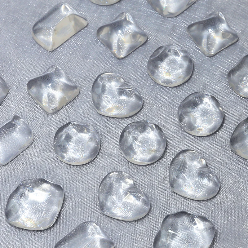 Hight Transparent acrylic nail art printing bean color nail polish color display tool glass beads DIY Manicure Decoration Stone