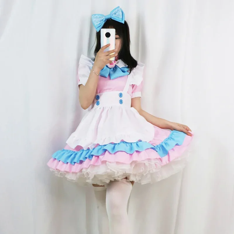 Coslan Anime Women Sweet Love Lolita Dress Maid Cosplay Outfit Little Devil Fancy Dresses Halloween Costumes