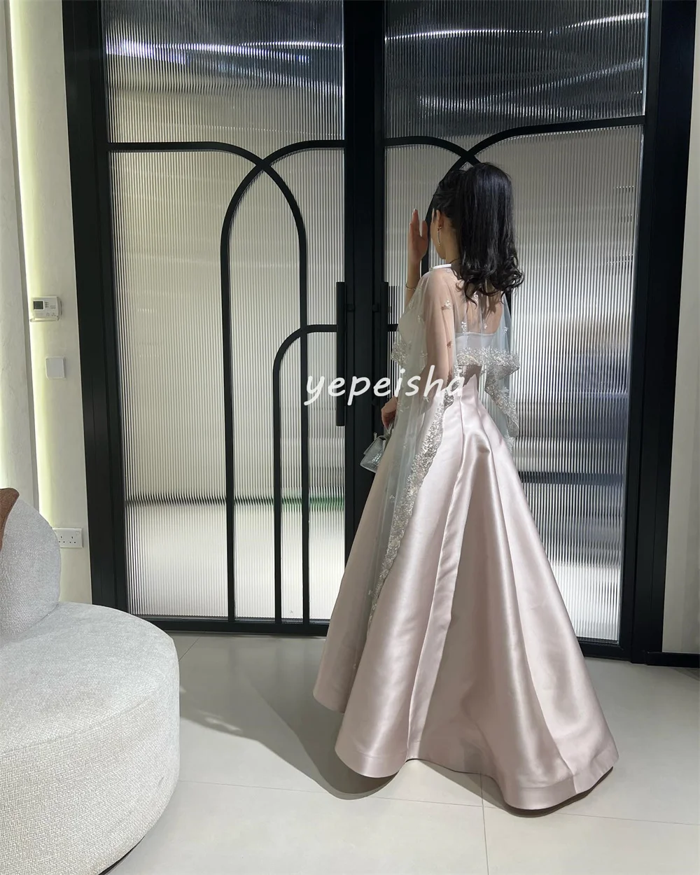 Customized Intricate Exquisite Pleat Applique Draped A-line Off-the-shoulder Long Dresses Bespoke Occasion Dresses Matching