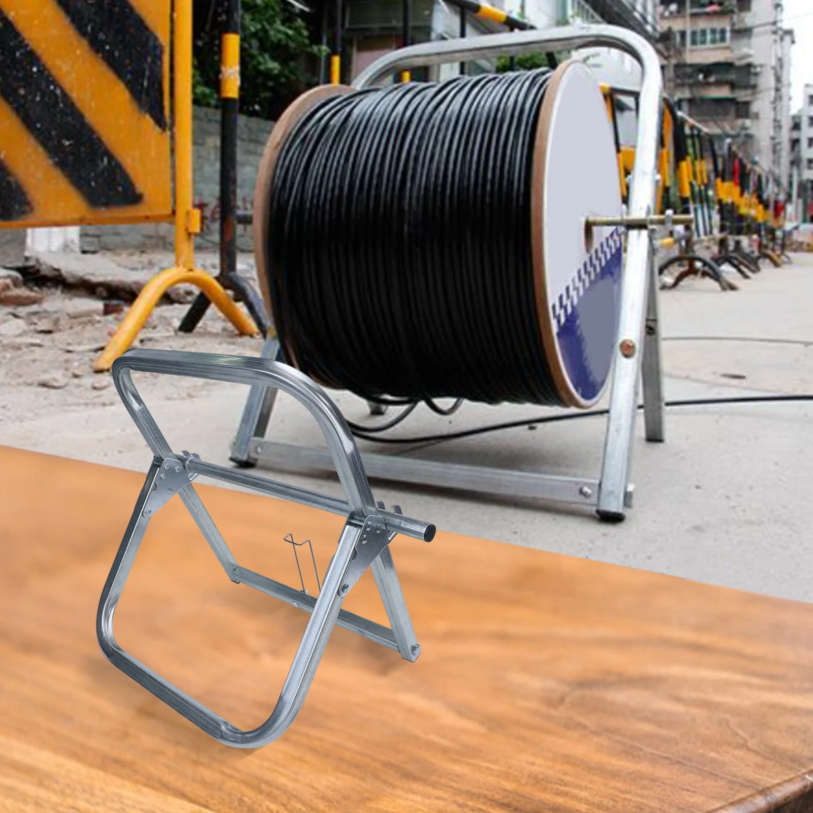 

Single Axle Dispenser Wire Spool Holder Robust Steel Construction Versatile Material Holder Compact Wire Organizer