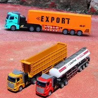 1:48 RC Truck Remote Control Engineering Vehicle Semi-trailer Tanker Radio Controlled Car Toy for Boy Kid Children Xmas Gifts