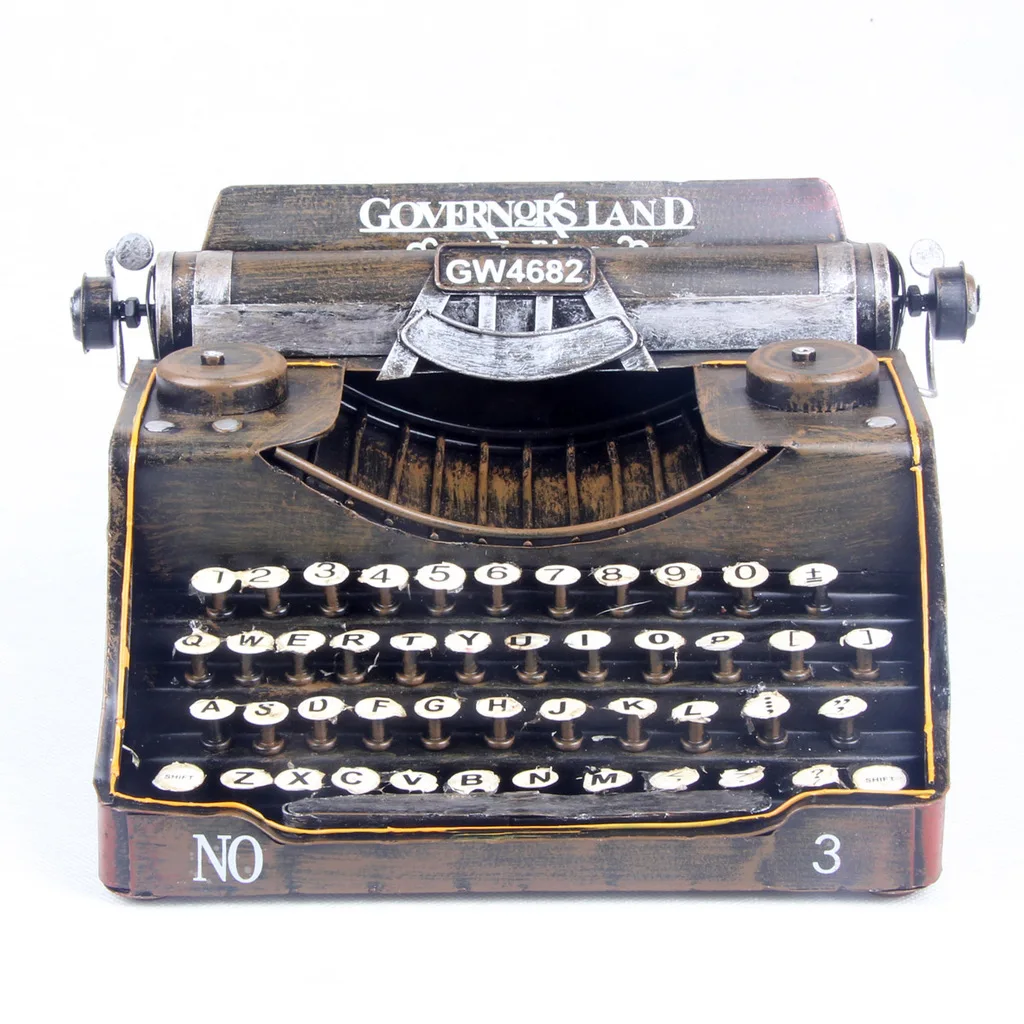 Metal Typewriter Model Photography Props Studio Decoration Supplies Home Decoration Creative Crafts Accessories