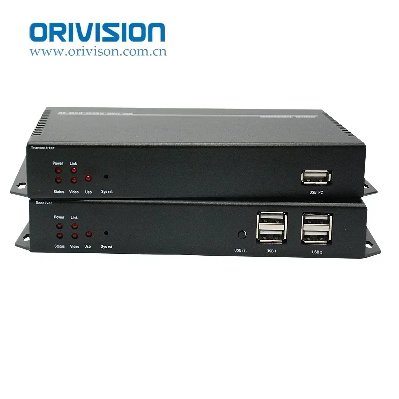 4K@30hz Fiber Optic DVI to LC SFP KVM Converter Single Mode 1-core 20KM Support RS232/EDID/USB DVI