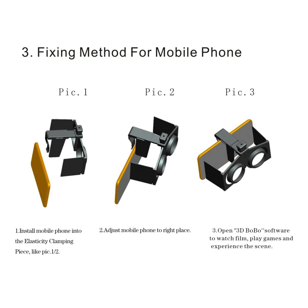 نظارات الواقع الافتراضي المحمولة القابلة للطي أفلام ثلاثية الأبعاد ألعاب ثلاثية الأبعاد نظارات الواقع الافتراضي VR للهواتف المحمولة التي تعمل بنظام أندرويد/iOS 360 ° تجربة غامرة #6