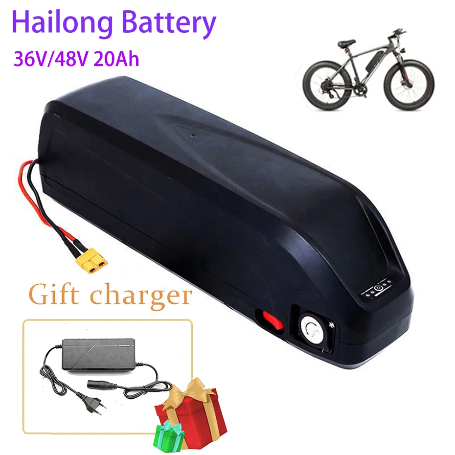 Original 36V 48V 20Ah Hailong Battery 42V 54.6V ebike battery with 30A BMS for 350W 500W 750W 1000W motor electric mountain bike