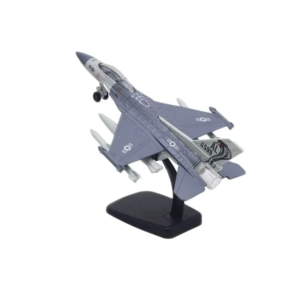 Diecast Fighter Aircraft Toy with Light Sound Pullback & Go Aviao Plane Model Collection F16 F22 F35 Jet Plane Toy Boy Gift