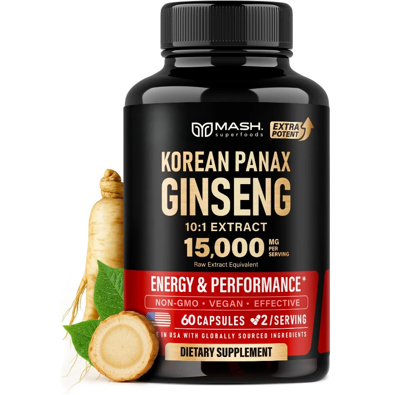 

Корейский красный женьшень и гинкго билоба — натуральные усилители энергии и мозга, улучшенная кровообращение, когнитивная функция