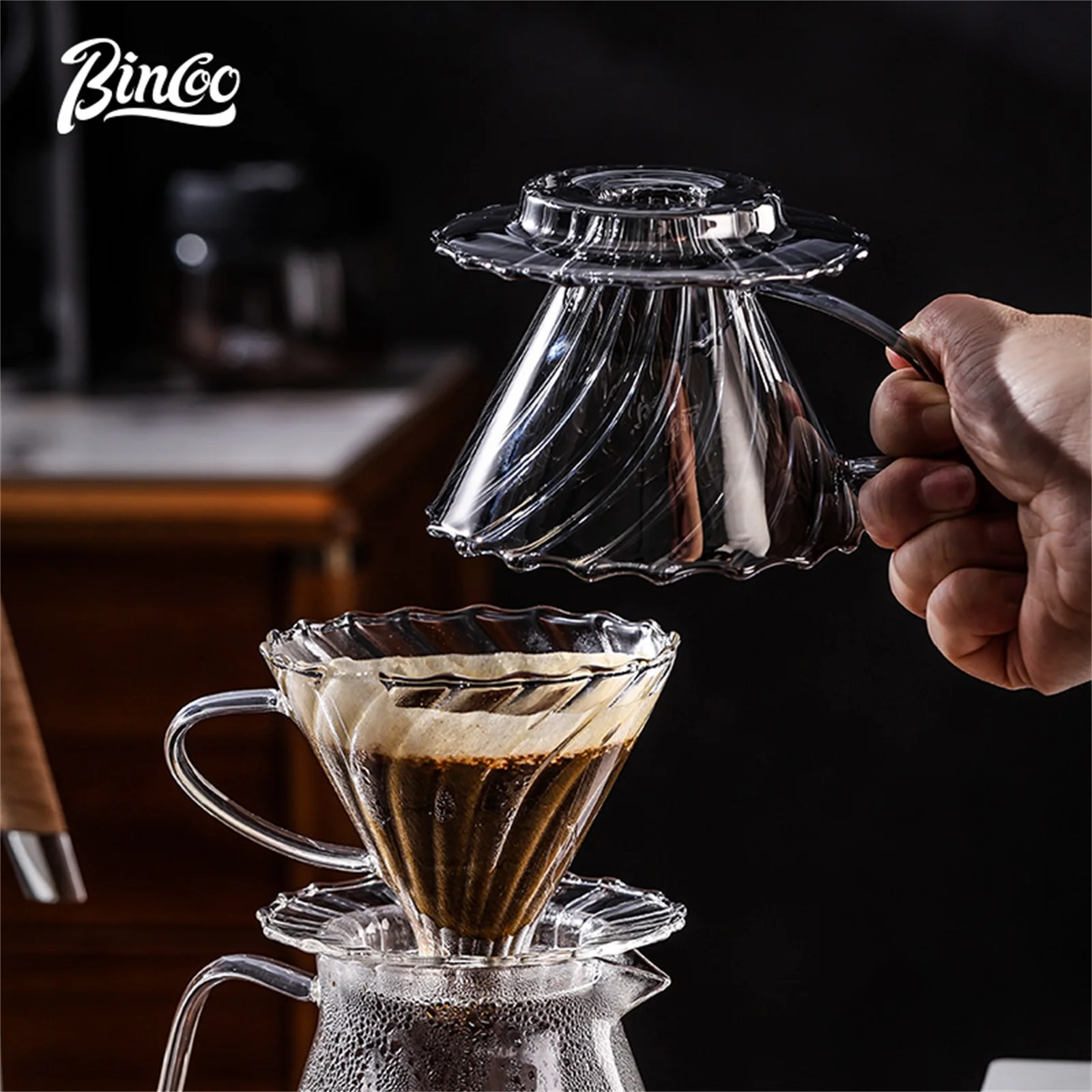 

Pour Over Coffee Maker Set Glass Carafe Coffee with Glass Coffee Filter Cup Espresso Maker Set for Home or Office 600ml 400ml