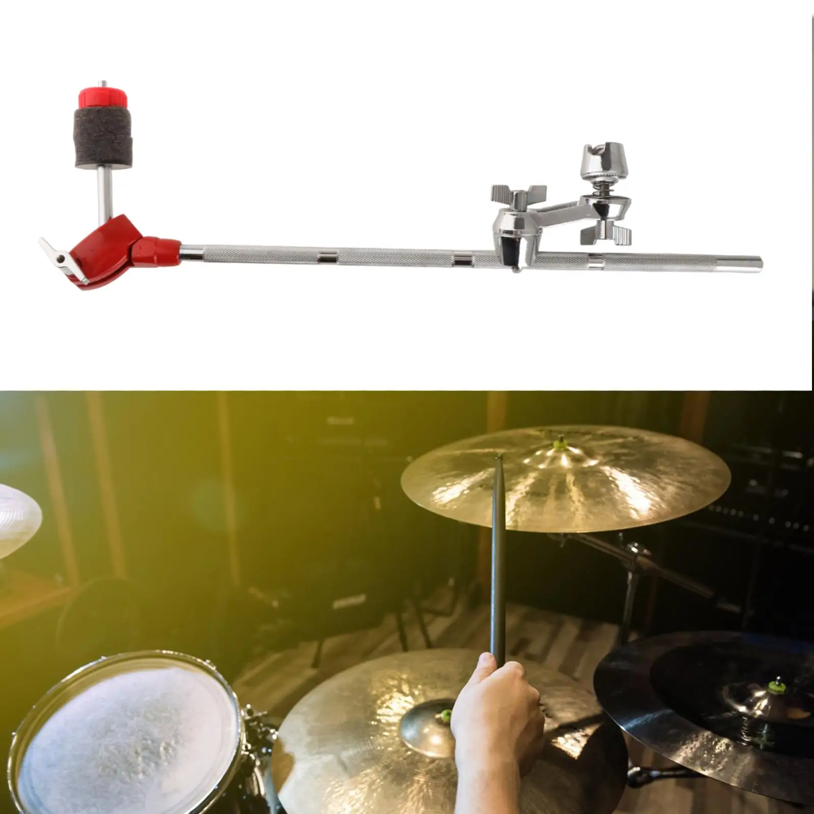 

Drum Extension Clamp Holder Percussion Practice Metronome Multipurpose Musical Instrument Fittings for Performances Drummer