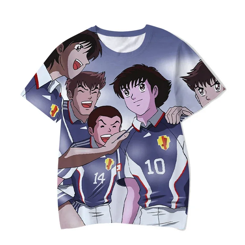 

Anime Cartoon Captain Tsubasa 3D Printed Plus-size Men's and Women's T-shirts Street Sports Quick-drying Breathable Clothing