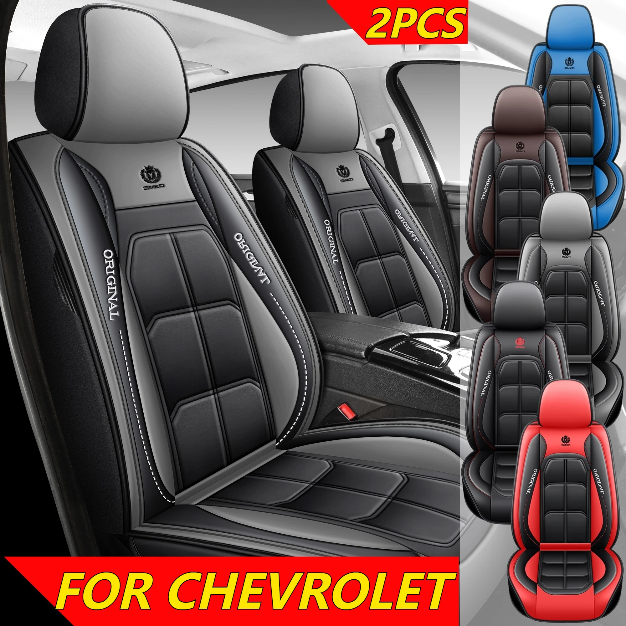 

FOR CHEVROLET Car seat cover PU leather comfortable waist-fixed high-end full-wrapped muscle seat cover