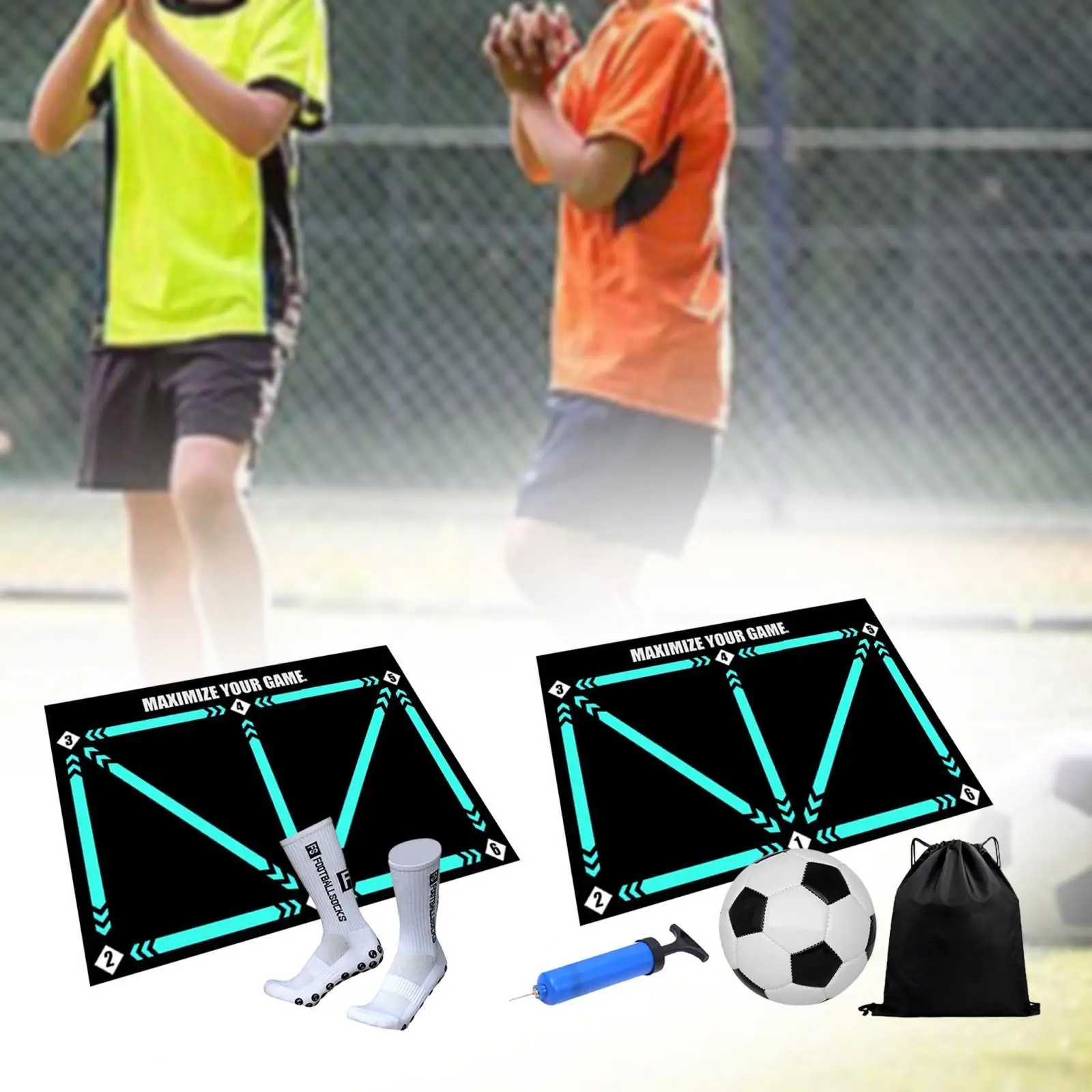 Football Footstep Training Mat Football Doormat Corner Field Training Blanket