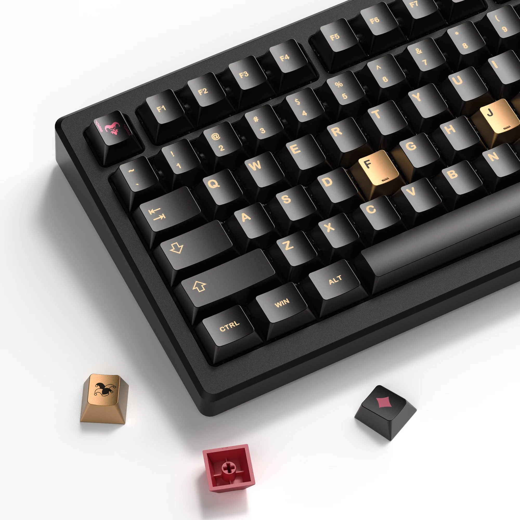 

112 клавиш Cherry Profile Black A Metal Feel PBT Keycaps Top Print Dye Sub Key Cap для Cherry Mx Gamer Механические колпачки для клавиш