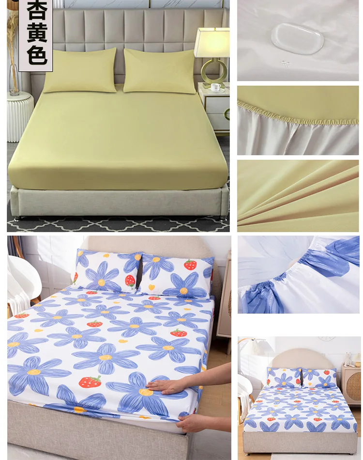 1pc Wasserdichte Stepp Matratze Protector Atmungsaktive Matratze Abdeckung Anti-milbe Anti-bakterielle Spannbettlaken (Kein Kissenbezug) – Detail 13