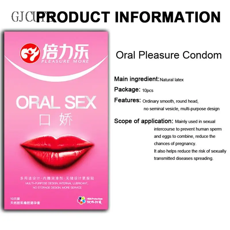 10Pcs/Box Oral Sex Condom Penis Sleeve Oral Natural Adults Sex Toys