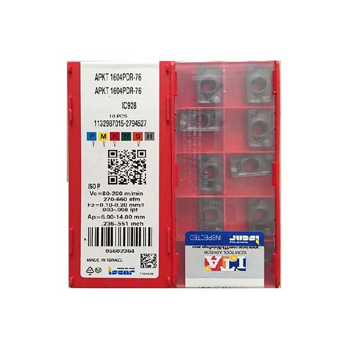ISCAR 100% Original APKT APKT16 APKT1604PDR 76 IC928 Positive Button Tool Inserts Carbide Milling And Turning Milling Cutter