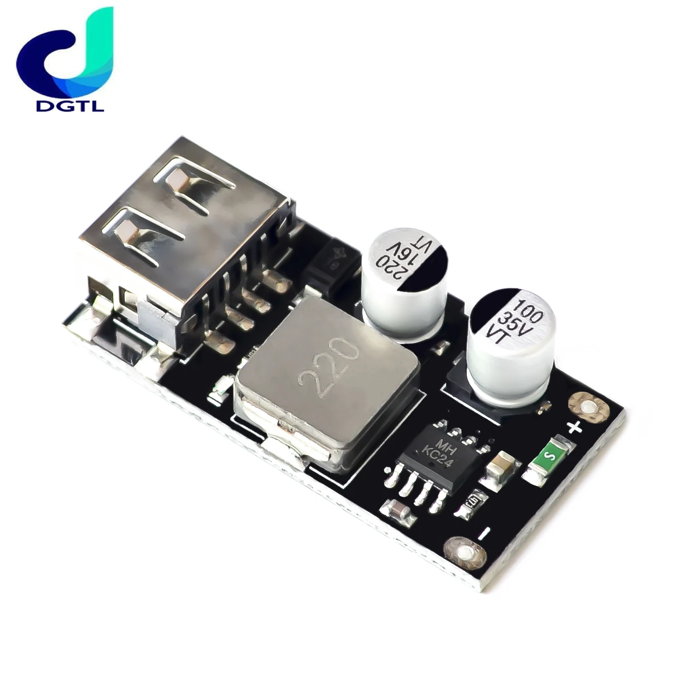 Convertidor reductor de carga USB QC3.0 QC2.0, DC-DC, módulo reductor de 6-32V, 9V, 12V, 24V a placa de circuito de carga rápida de 5V