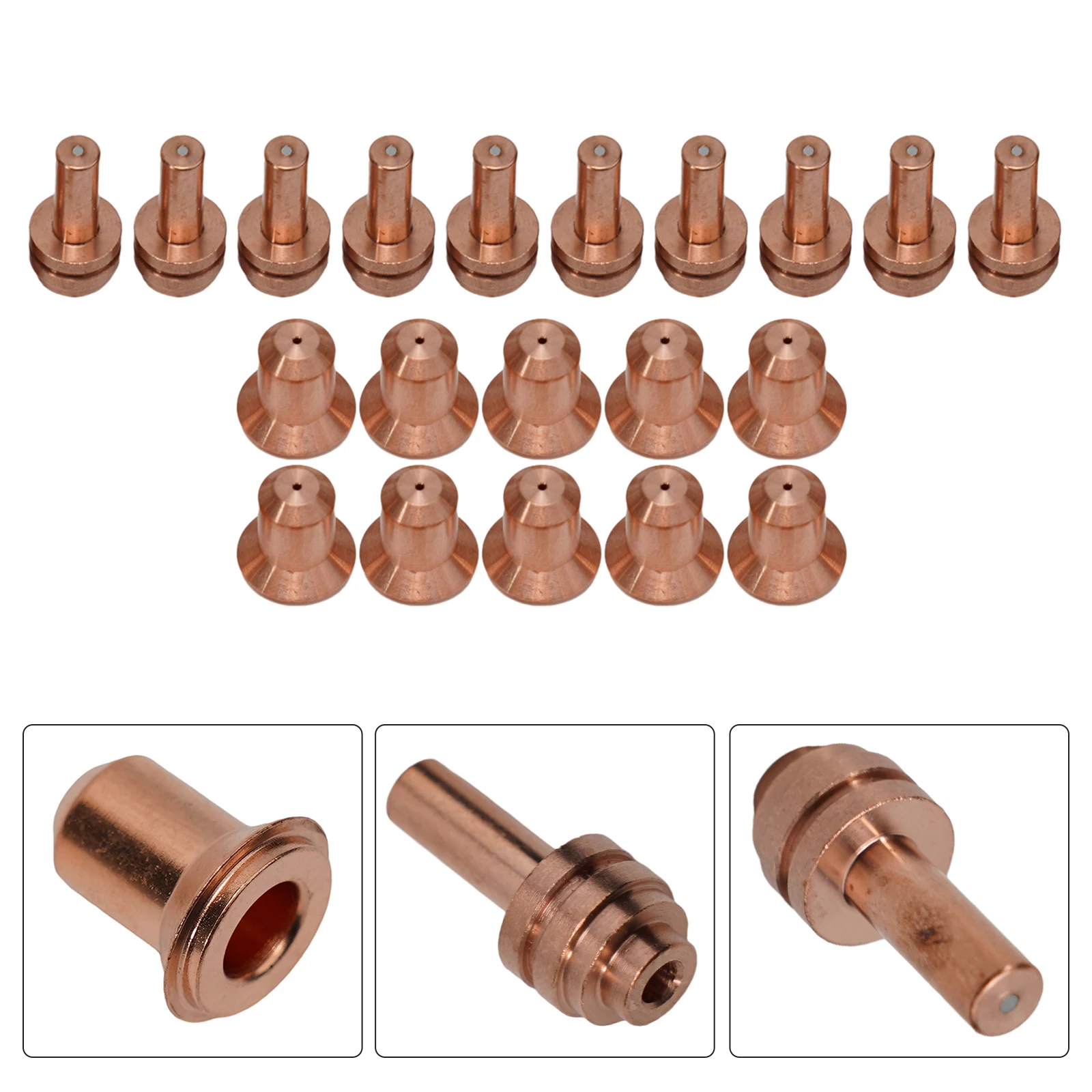 Plasma Torch Tips and Electrodes 20pcs for Miller 375 ICE 25C ICE 25CX ICE 27C ICE 27T Compatible Consumables Kit