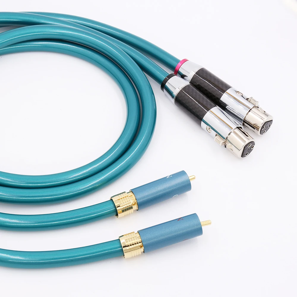 Ortofon-hifi xlr أنثى إلى rca كابل ذكر ، 1 زوج ، عالية النقاء ، occ ، 2 rca إلى 2 xlr