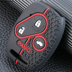 For Honda Civic Accord Pilot Fit Crossfour Odyssey Insight Stream 2004 Remote Silicone 4 Button Key Cover Case Holder Protector