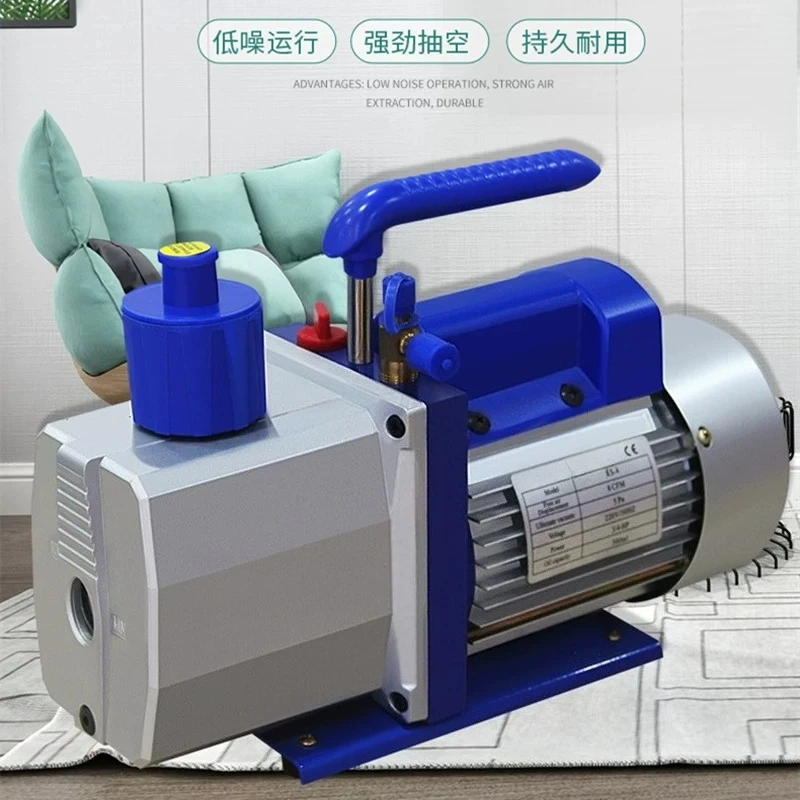 4L Rotary Vane Vacuum Pump Single Stage Oil Sealed HVAC Refrigeration Repair Industrial Suction Degassing Pump