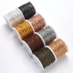 10 m/roll Brass Cable Chains Necklace Chain For Jewelry Making Findings DIY Necklace Chains Materials Handmade Supplies