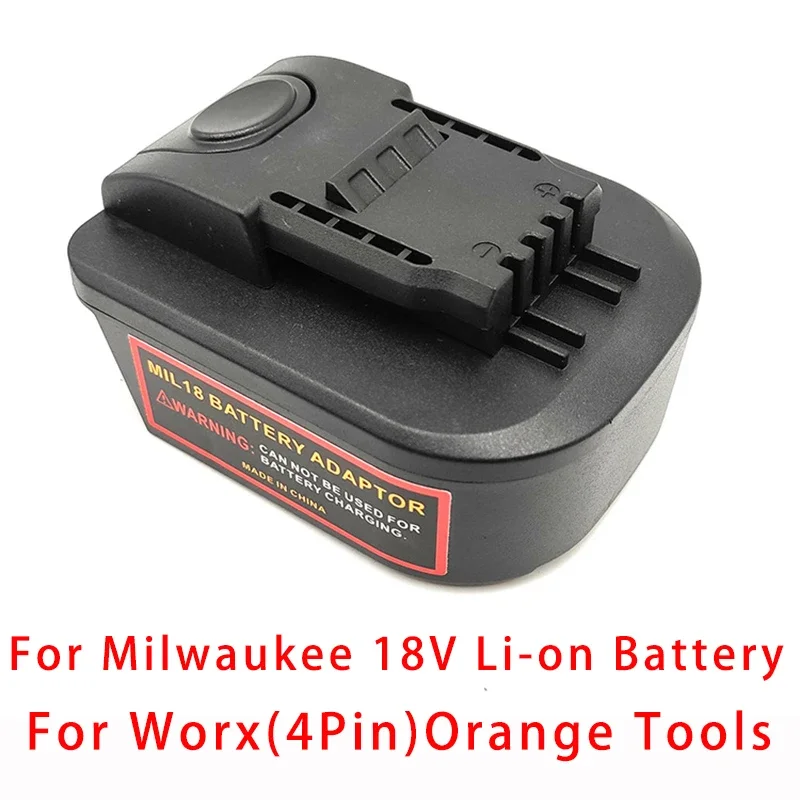 MWB18OWL Adapter Converter Can Use For Milwaukee 18V Lithium Battery On For Worx Orange Small Foot Electric Power Tools WA3550