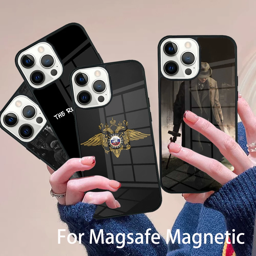 

Russian Mafia Phone Case Magesafe Magnetic Wireless Charge Cover For IPhone 16 11 12 13 14 15 Pro Max Plus Mini