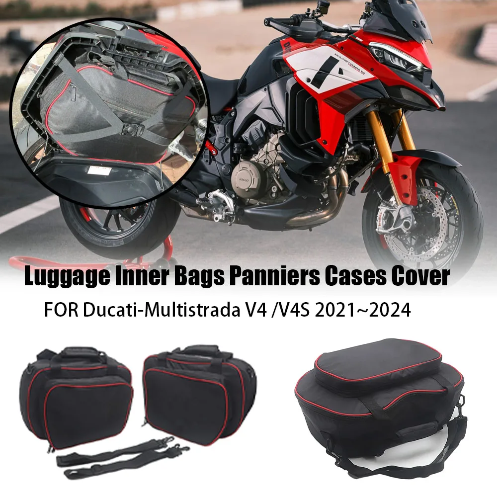 

FOR Ducati-Multistrada V4/V4 S 2021~2024 New Motorcycle Accessories Black Luggage Inner Bags Panniers Cases Cover