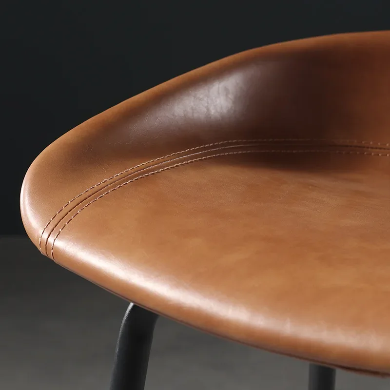 

Luxury Bar Chair Brown Leath Reinforce Library Reception Desk Tools Bartender Tea Table Chair Sillas Doradas Elegantes Furniture