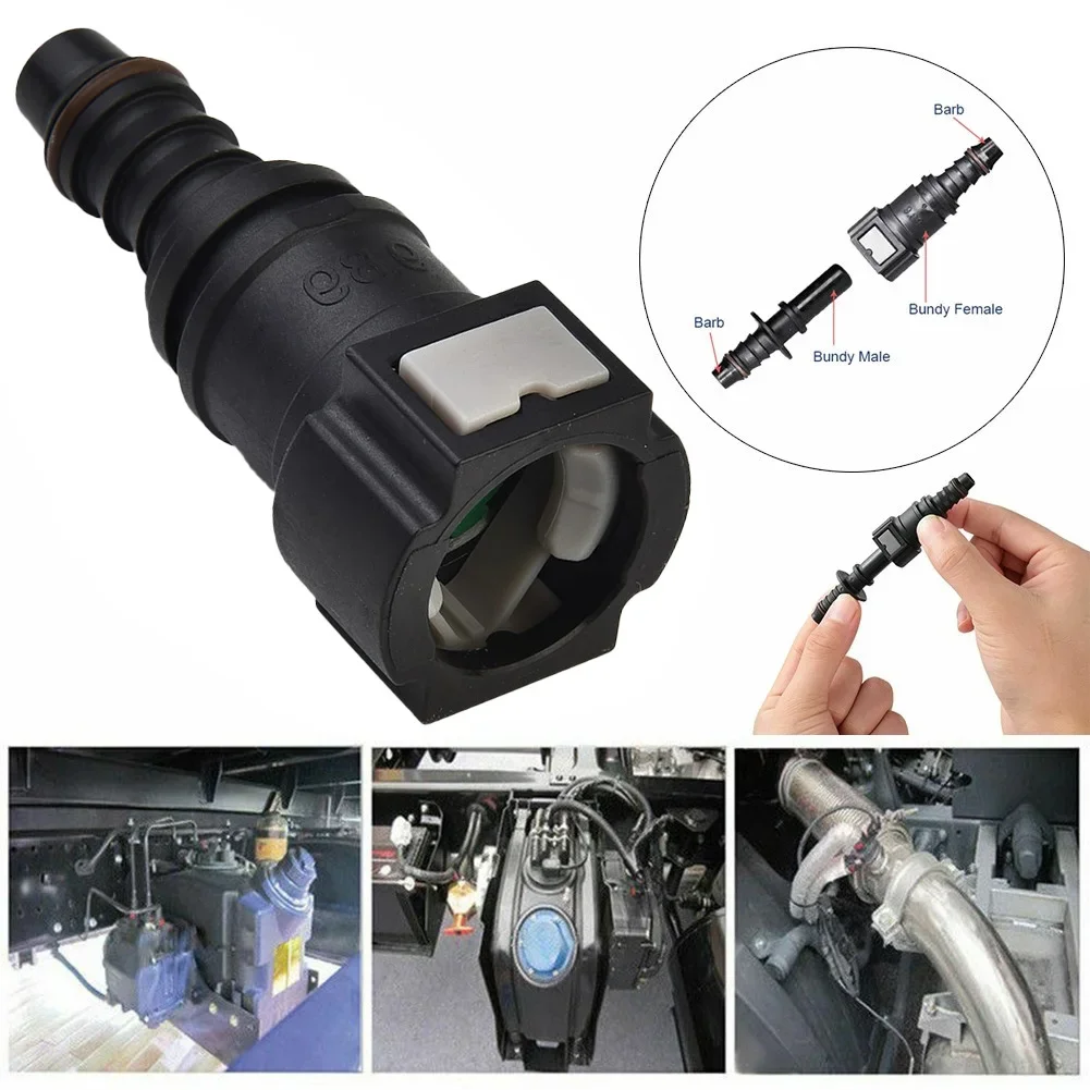 High Quality Connector 9.89-ID8 Straight Pipe Connector 500 KPa/5 Bar Black Nylon Parts Quick Connect Set 2 Set