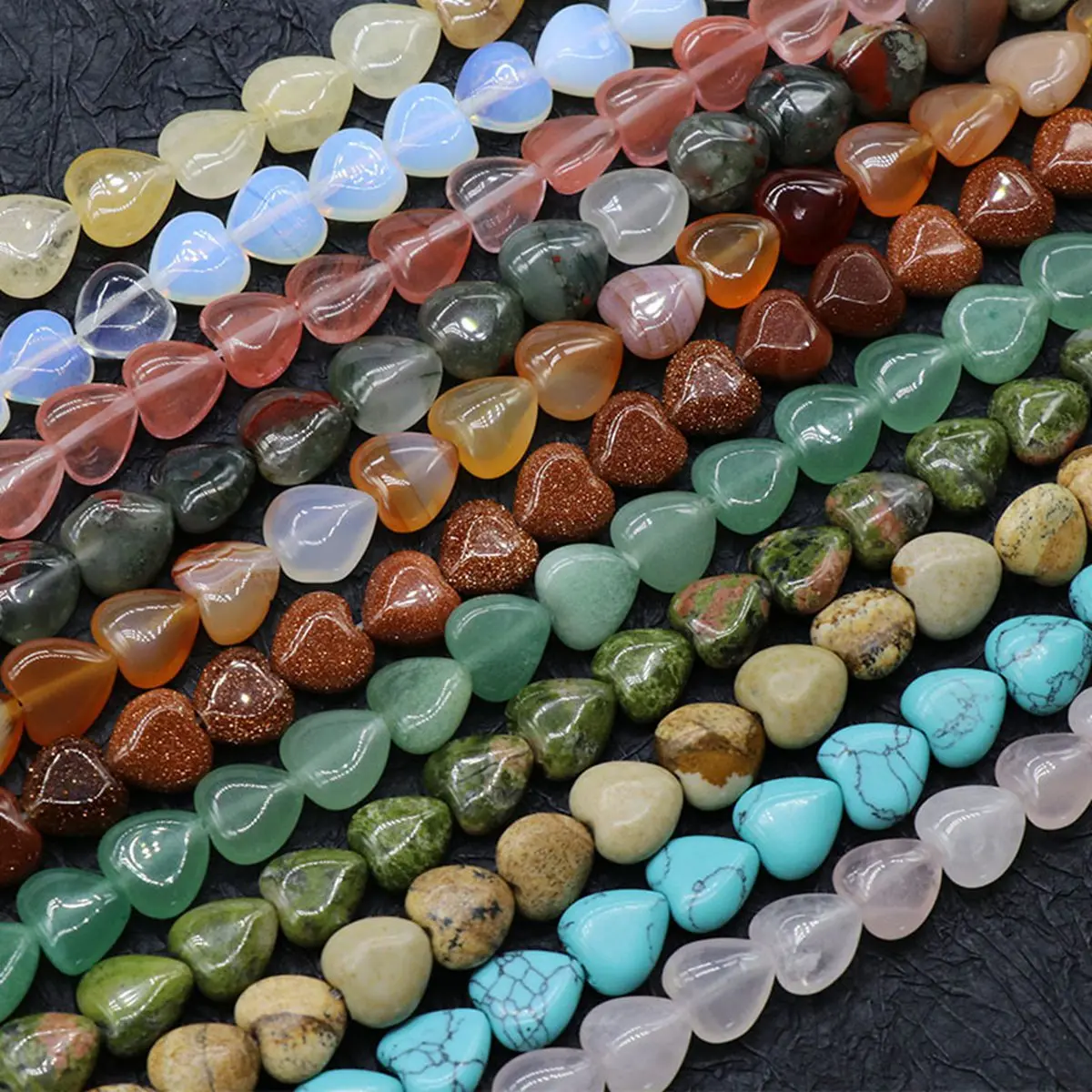 Loose 16MM Yellow Tiger Eye Love Heart Gemstone Beads for DIY Making Jewelrys Crystal Stone Beaded (25PCS/Strand)