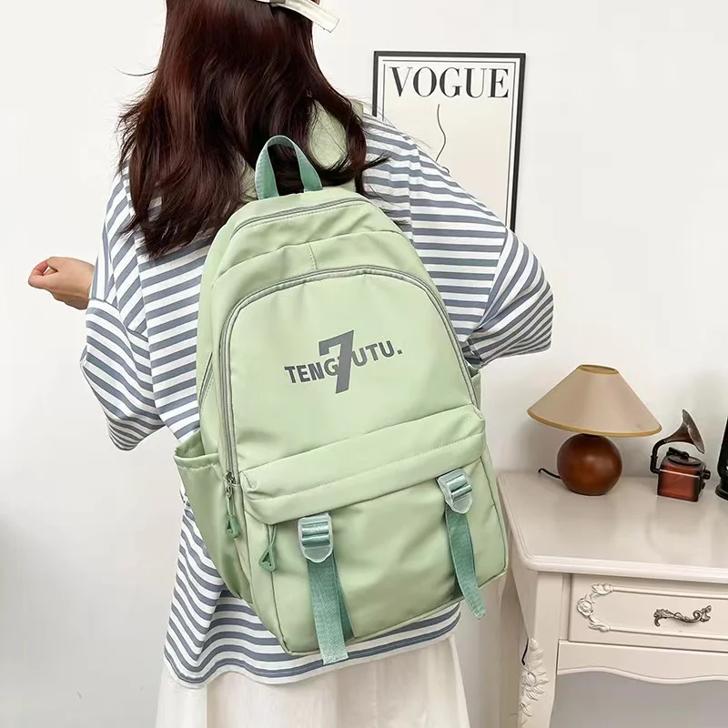 New Simple School Bag Boys Girls Casual Fashion Large Capacity Backpack Anti-splash Sports Travel Students Computer Bags Gifts