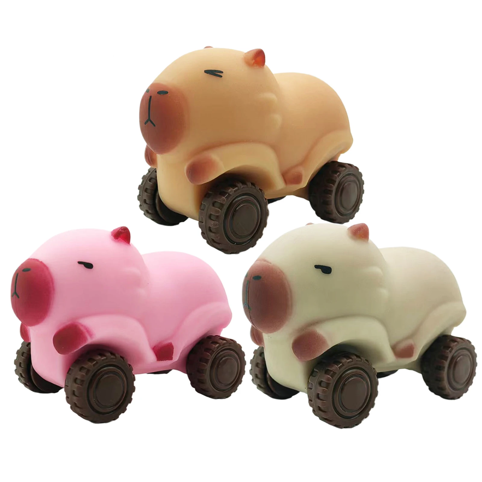 Capybara Squeeze Car Toy Stretchable Capybara Car With Wheels Creative Stress Relief Sensory Toy Funny Capybara Fidget Toy