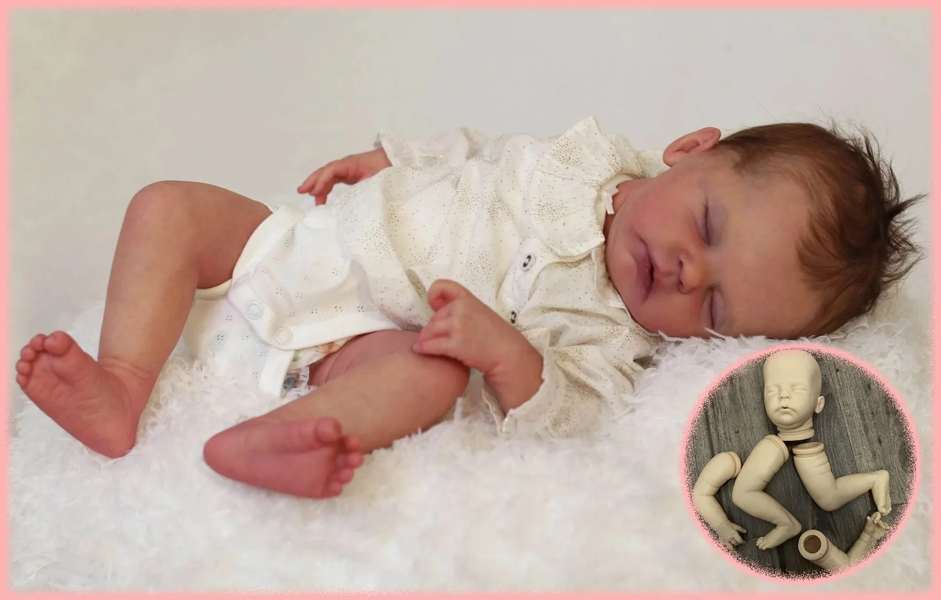 

New Arrival 21Inch Alix Reborn Doll Kit Unfinished Unpainted Blank DIY Doll Parts With Cloth Body Collectible Art Doll