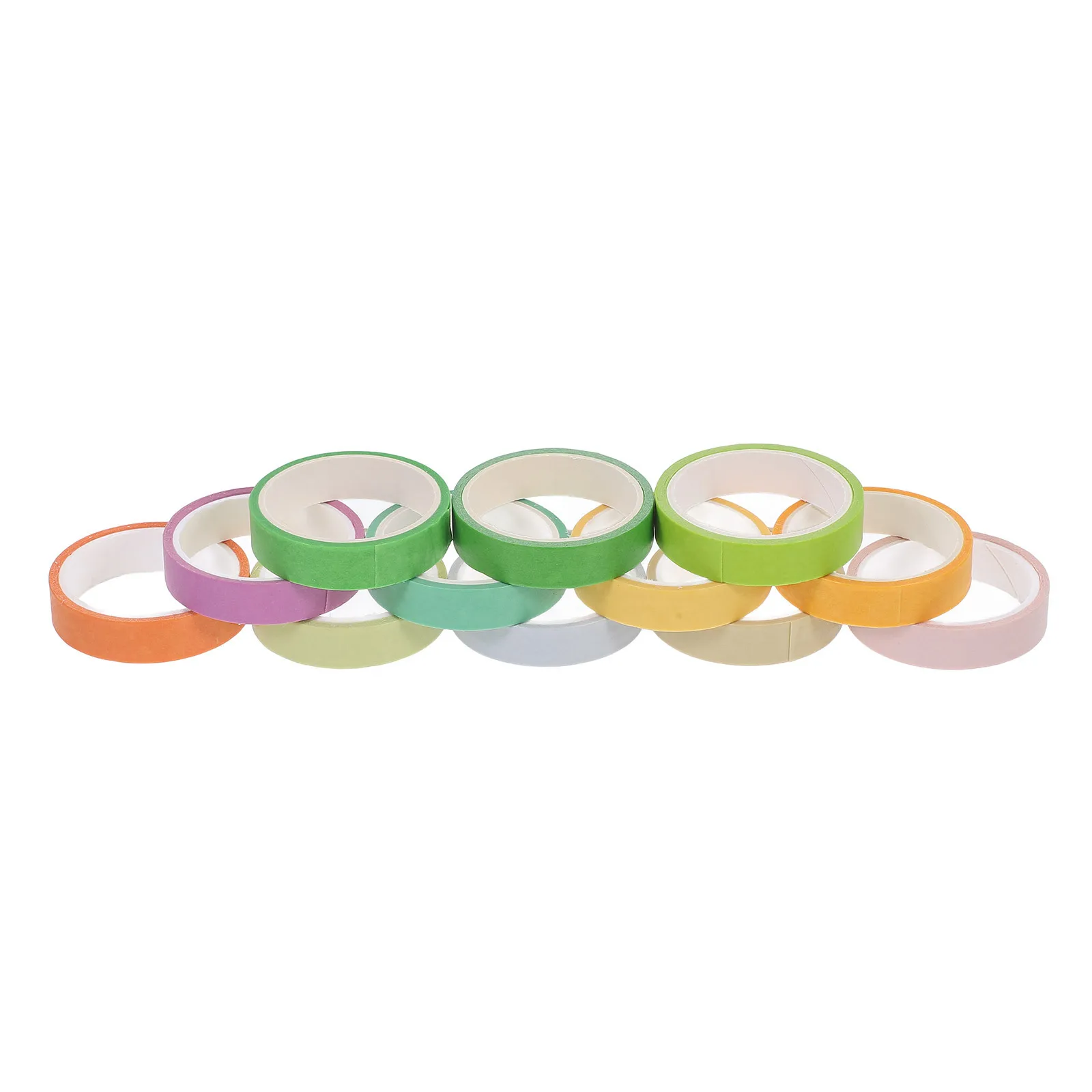 

12 Rolls Solid Color Washi Tape DIY Decorative Paper Tapes for Crafts Scrapbooks Diaries Journals Planner Supplies