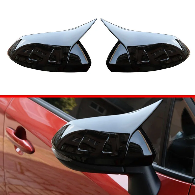 

Fit For Toyota Corolla 2019-2023 Car Rearview Side Mirror Cover Horn Wing Cap Exterior Door Rear View Case Trim Shell