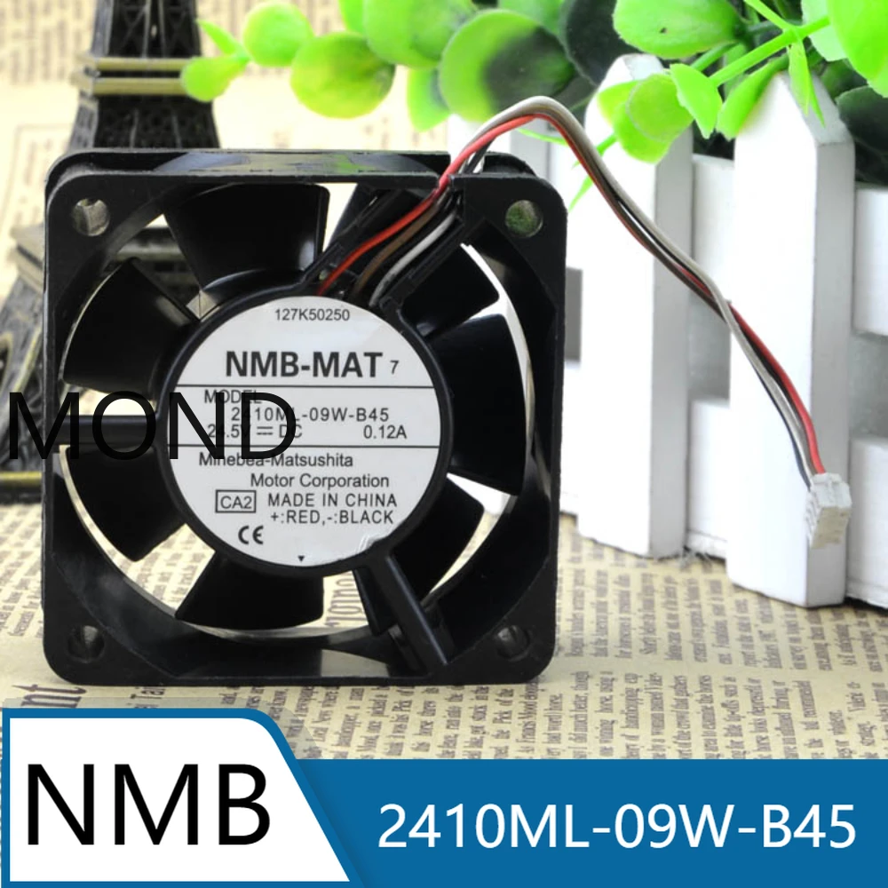 

2410ML-09W-B45 Server Fan NMB NMB-MAT CPU Power Radiator Supply Inverter Cooling Fan DC24.5V 6025 6CM 0.12A 60x60x25mm New