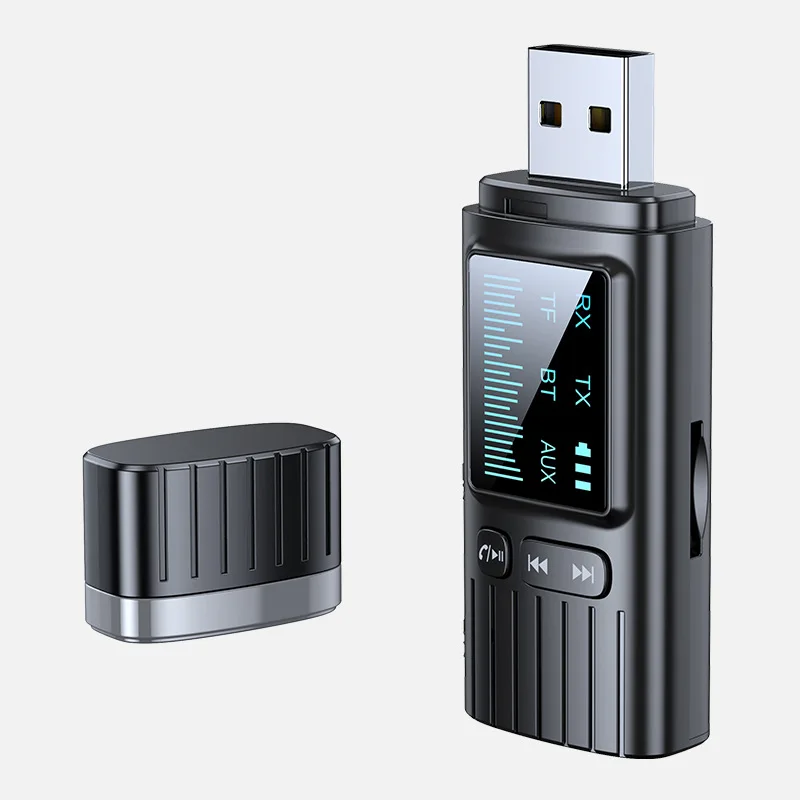 

3.5Mm AUX Bluetooth 5.4 Adapter USB Receiver Transmitter Plug & Play Supports TF Card For TV PC
