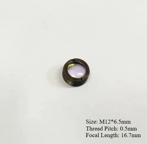 Optical M12 Glass Aspherical Focus Collimating Lens Focal Length 8mm 15mm 16.7mm 19mm Replacement Lens for Laser Diode Module
